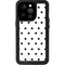 White and Black Polka Dots iPhone 15 Pro Waterproof Case