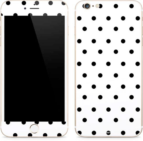 White and Black Polka Dots iPhone 6/6s Plus Skin