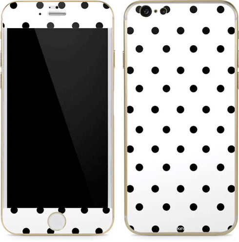 White and Black Polka Dots iPhone 6/6s Skin