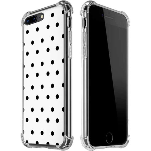 White and Black Polka Dots iPhone 7/8 Plus Clear Case