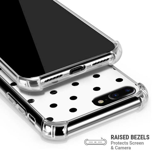 White and Black Polka Dots iPhone 7/8 Plus Clear Case