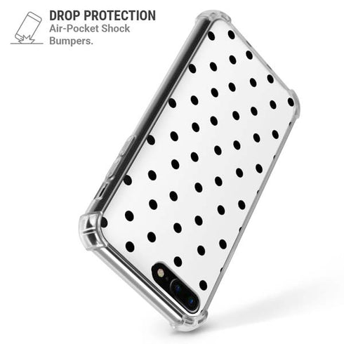 White and Black Polka Dots iPhone 7/8 Plus Clear Case