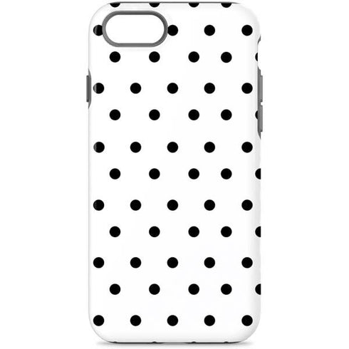 White and Black Polka Dots iPhone 8 Pro Case