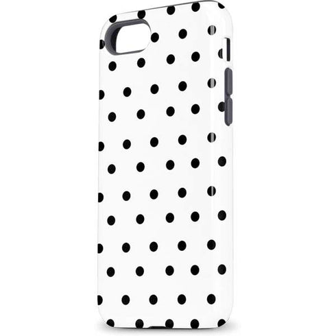 White and Black Polka Dots iPhone 8 Pro Case