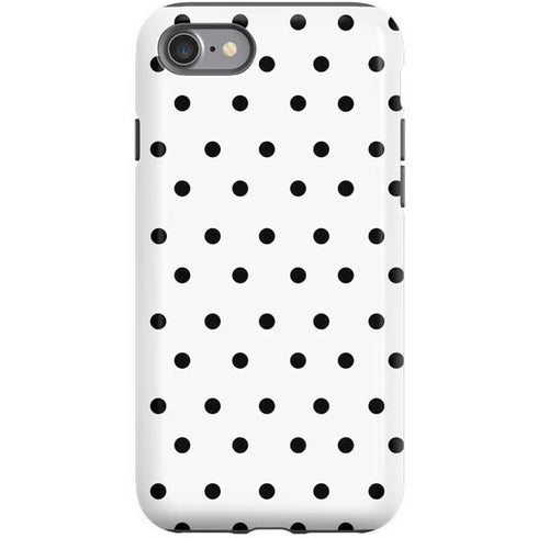 White and Black Polka Dots iPhone SE (2nd & 3rd Gen) Pro Case