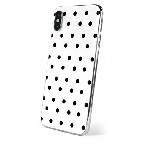 White and Black Polka Dots iPhone XS Max Skin
