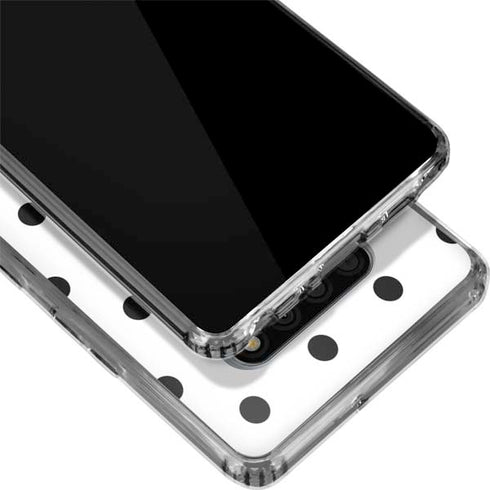 White and Black Polka Dots LG Stylo 6 Clear Case