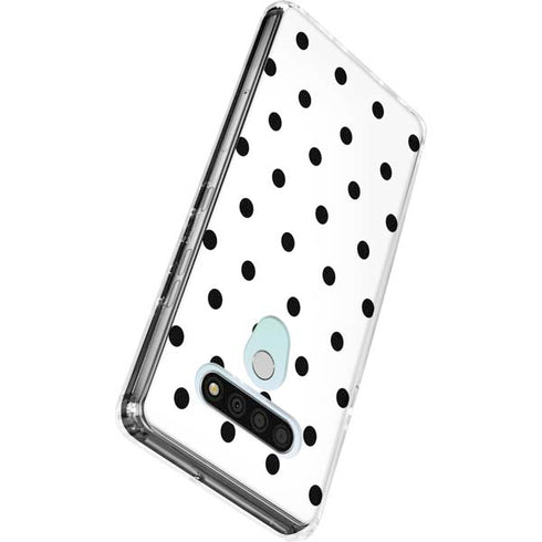White and Black Polka Dots LG Stylo 6 Clear Case
