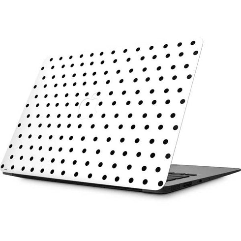 White and Black Polka Dots Apple MacBook Skin