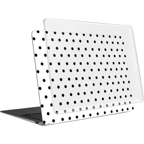 White and Black Polka Dots MacBook Air 15in (2023-2025) Case plus Skin
