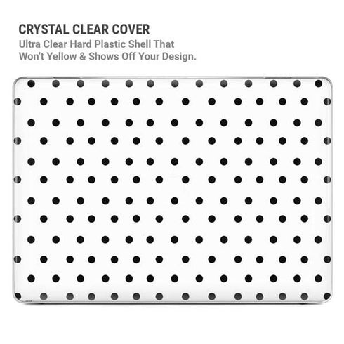 White and Black Polka Dots MacBook Air 15in (2023-2025) Case plus Skin