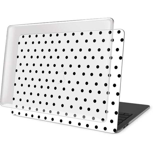 White and Black Polka Dots MacBook Pro 13in (2020) Case plus Skin