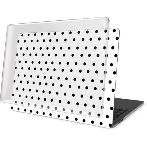 White and Black Polka Dots MacBook Pro 15in (2016-19) Case plus Skin