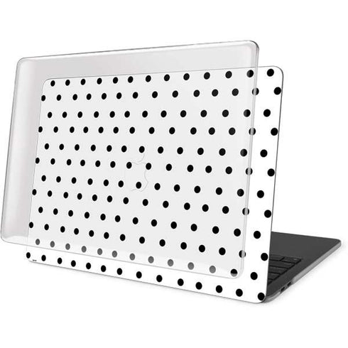White and Black Polka Dots MacBook Pro 16in (2019-20) Case plus Skin