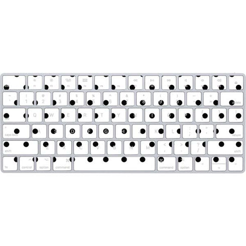 White and Black Polka Dots Magic Keyboard Skin