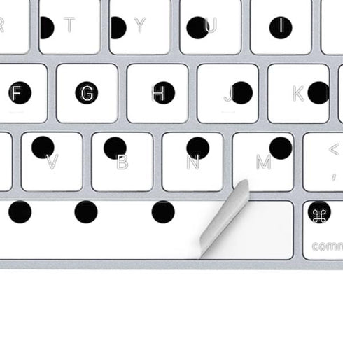 White and Black Polka Dots Magic Keyboard Skin