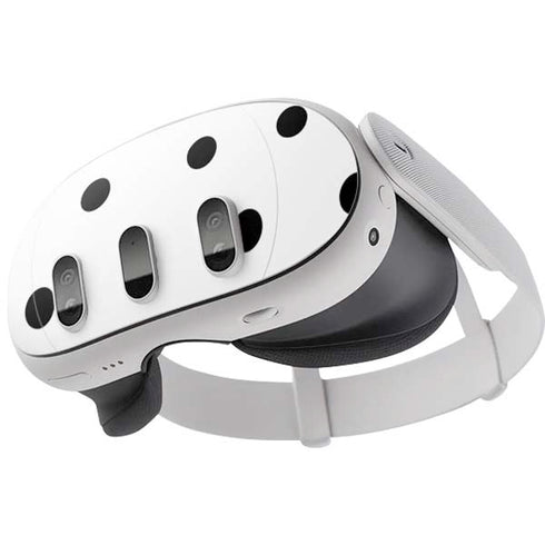 White and Black Polka Dots Meta Quest 3 Skin