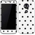 White and Black Polka Dots Moto E5 Play Skin