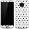 White and Black Polka Dots Moto G6 Skin