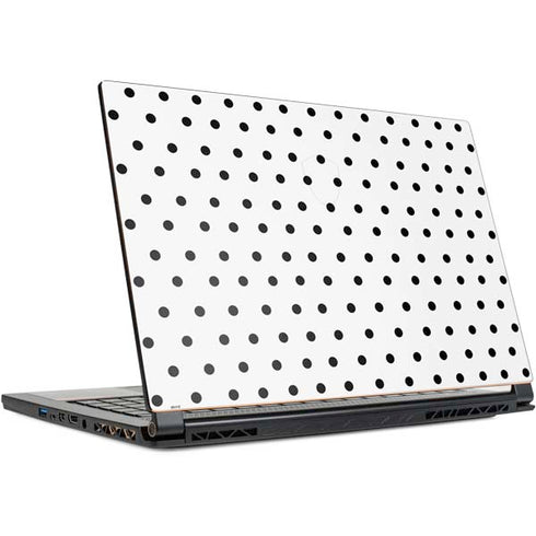 White and Black Polka Dots MSI GS65 Stealth Laptop Skin