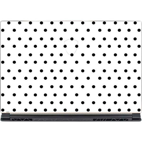 White and Black Polka Dots MSI GS65 Stealth Laptop Skin