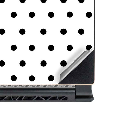 White and Black Polka Dots MSI GS65 Stealth Laptop Skin
