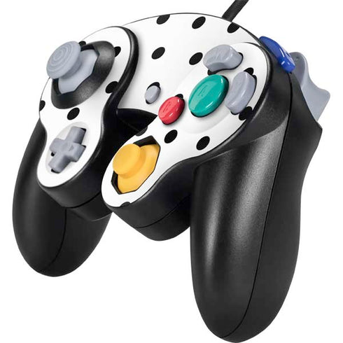 White and Black Polka Dots Nintendo GameCube Controller Skin
