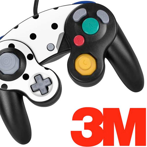 White and Black Polka Dots Nintendo GameCube Controller Skin
