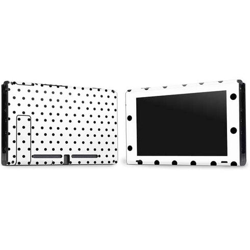 White and Black Polka Dots Nintendo Switch Bundle Skin