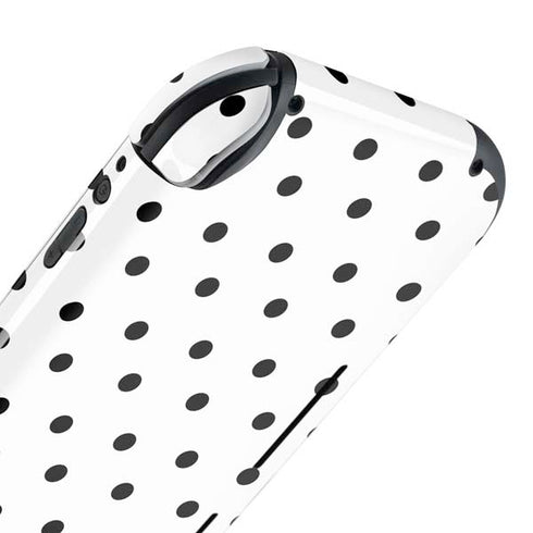 White and Black Polka Dots Nintendo Switch Lite Skin