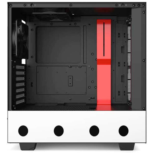 White and Black Polka Dots NZXT H510 Compact ATX Mid-Tower Case Skin