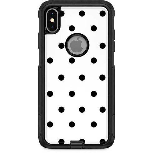 White and Black Polka Dots Otterbox Commuter iPhone Skin
