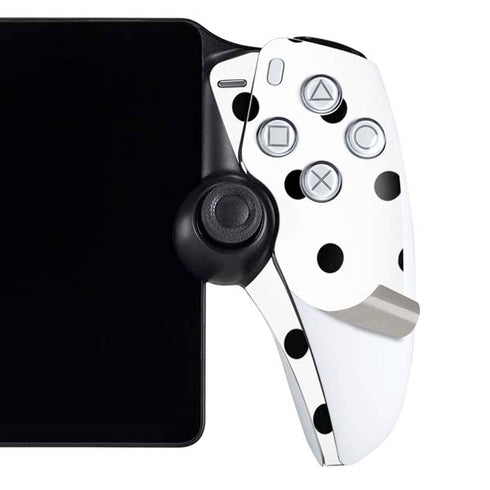 White and Black Polka Dots PlayStation Portal Remote Player Skin