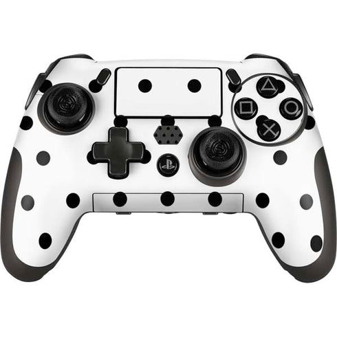 White and Black Polka Dots PlayStation Scuf Vantage 2 Controller Skin