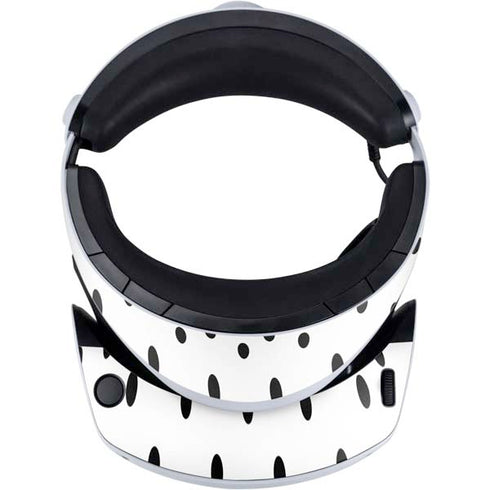 White and Black Polka Dots PlayStation VR2 Skin