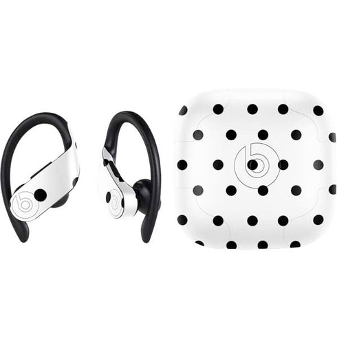 White and Black Polka Dots PowerBeats Pro Skin