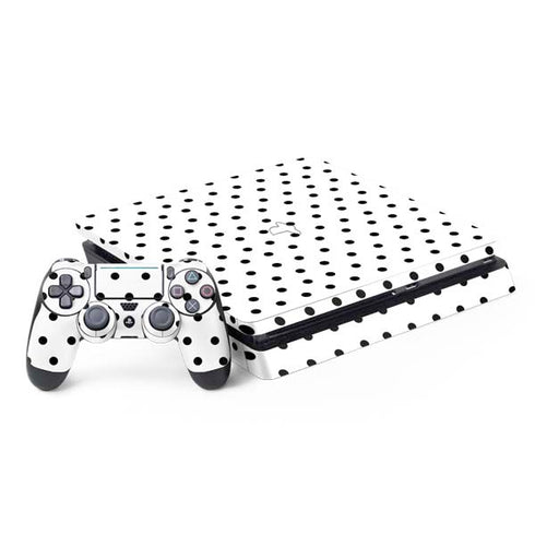 White and Black Polka Dots PS4 Slim Bundle Skin