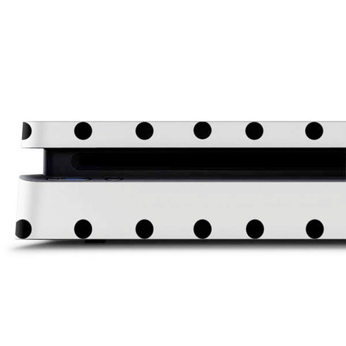 White and Black Polka Dots PS4 Slim Skin