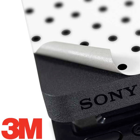 White and Black Polka Dots PS4 Slim Skin