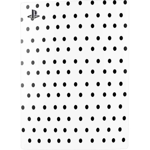 White and Black Polka Dots PS5 Console Skin