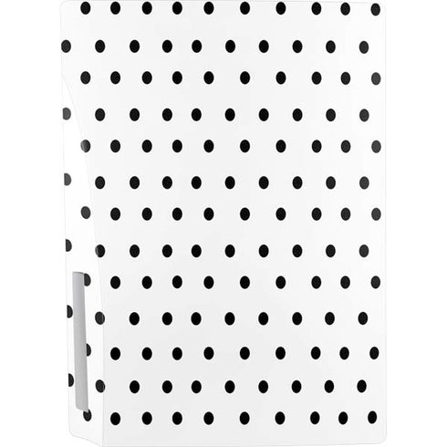 White and Black Polka Dots PS5 Console Skin