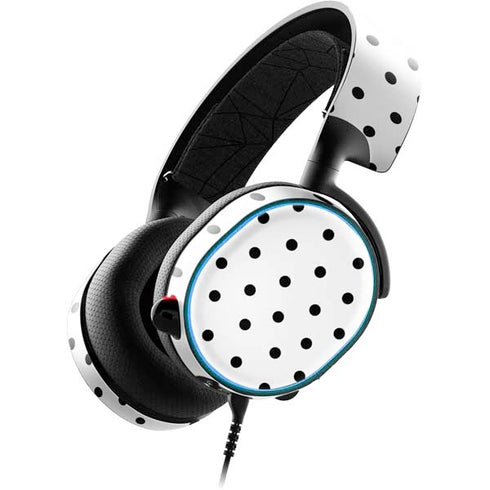 White and Black Polka Dots SteelSeries Arctis 3 Skin