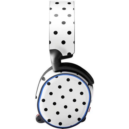 White and Black Polka Dots SteelSeries Arctis 5 Skin