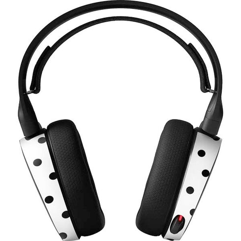 White and Black Polka Dots SteelSeries Arctis 5 Skin