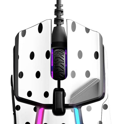 White and Black Polka Dots SteelSeries Rival 600 Gaming Mouse Skin