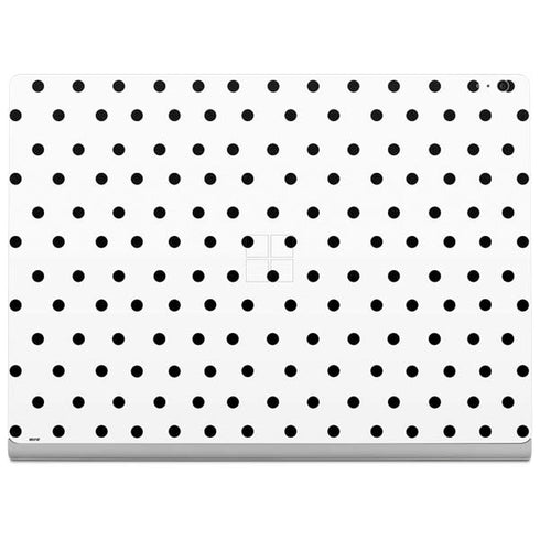 White and Black Polka Dots Surface Book 2 13.5in Skin