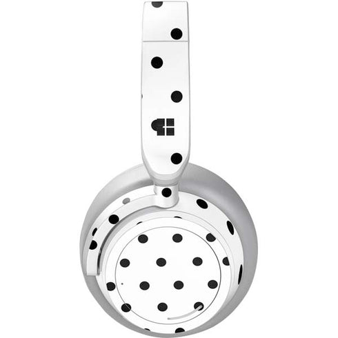 White and Black Polka Dots Surface Headphones Skin