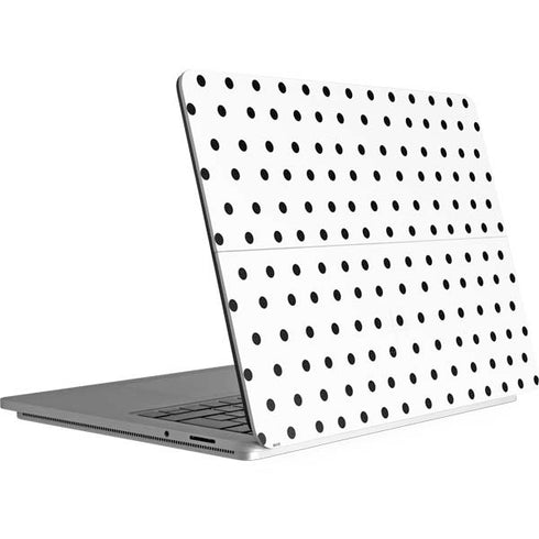 White and Black Polka Dots Surface Laptop Studio Skin
