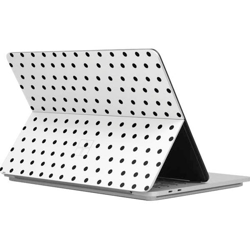 White and Black Polka Dots Surface Laptop Studio Skin
