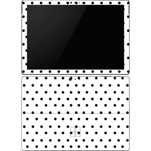 White and Black Polka Dots Surface Pro 6 Skin